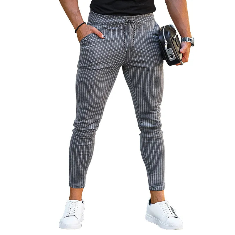 Pantalones Hombre Estrechos Rayas Modernos - Vestiria
