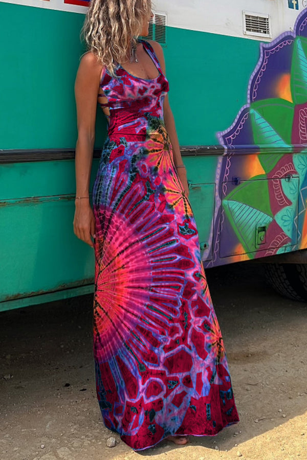 Vestido Maxi Estampado Boho Elegante