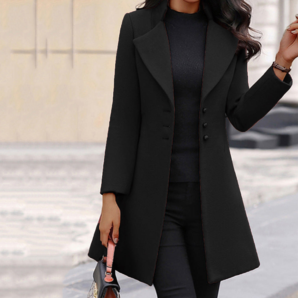 Abrigo Mujer Invierno Elegante Corte Ajustado - Vestiria
