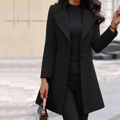 Abrigo Mujer Invierno Elegante Corte Ajustado - Vestiria
