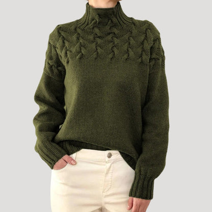 Jersey de Punto Cálido Cuello Alto Mujer - Vestiria