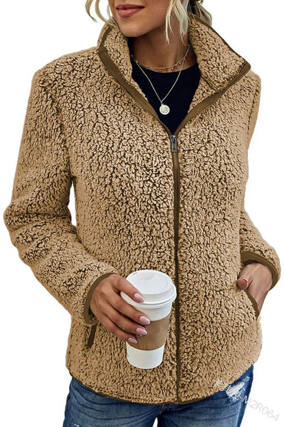 Chaquetón Mujer Cremallera Suave Moderno