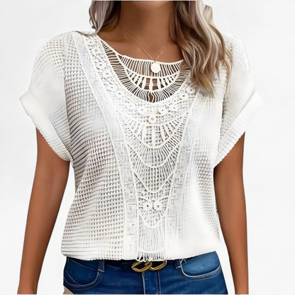 Blusa de encaje femenina y sofisticada - Vestiria