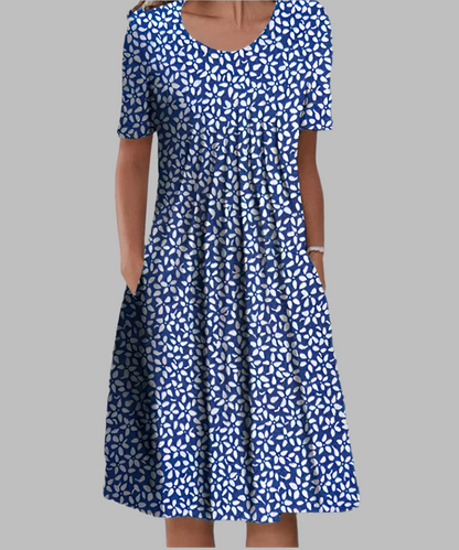 Vestido Largo Floral Elegante con Escote en V