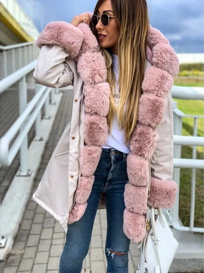 Chaquetón Invierno Mujer Piel Sintética Cálido