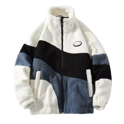 Chaqueta Hombre Vintage Tejido Polar Abrigado