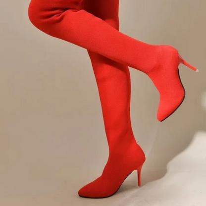 Botas Mujer Altas Tacón Alto Elegantes