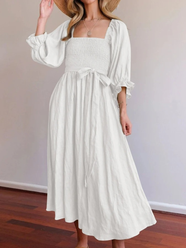 Vestido de Mujer con Volantes y Cinturón