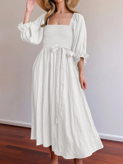Vestido de Mujer con Volantes y Cinturón