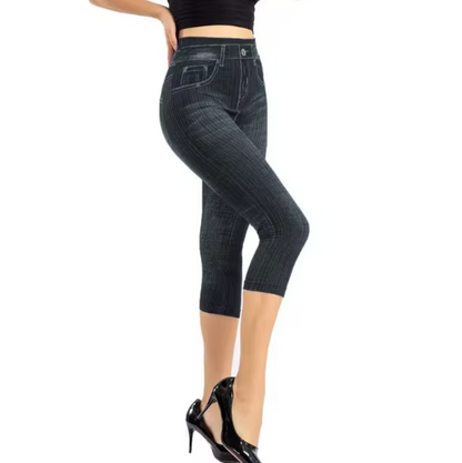 Leggings Cintura Alta Estampado Jeans