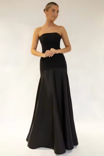 Vestido Largo sin Tirantes Chic Floral