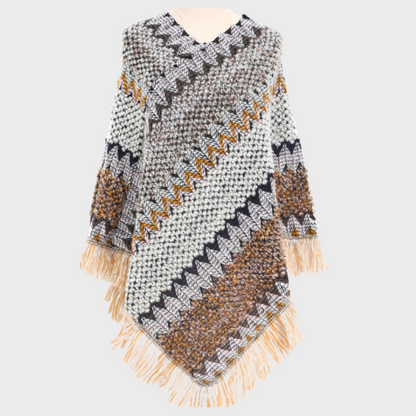Poncho Mujer Estilo Boho Chic