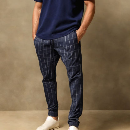 Pantalones Cuadriculados Hombre Cómodos