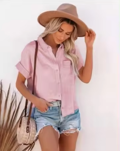 Blusa Lino Fresca de Verano