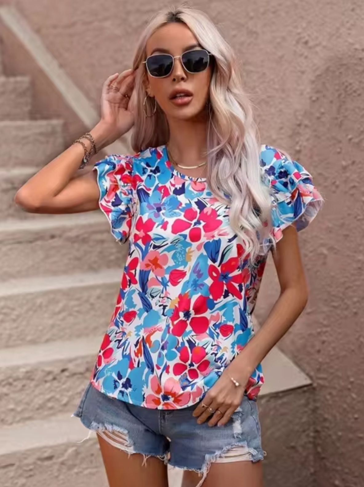 Blusa Estampada Florales Ligera Verano
