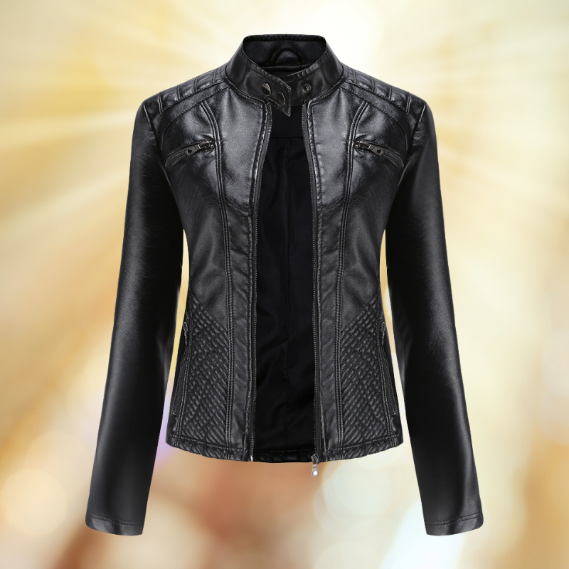 Chaquetilla Cuero Mujer Entretiempo Elegante