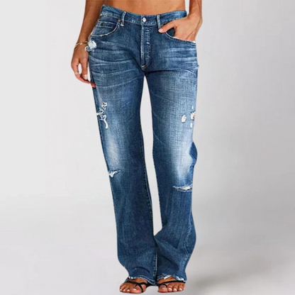 Pantalones vaqueros cómodos talle bajo estilo casual - Vestiria