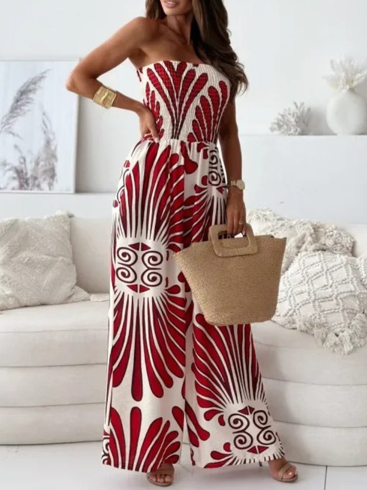 Vestido de Mujer Estampado Falda Ancha
