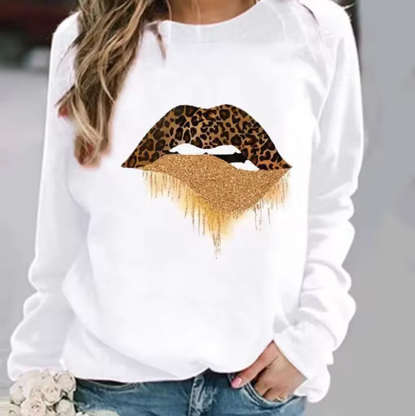 Sudadera de algodón con estampado divertido