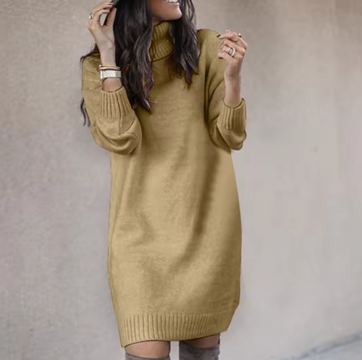 Vestido Suéter Amplio Cálido