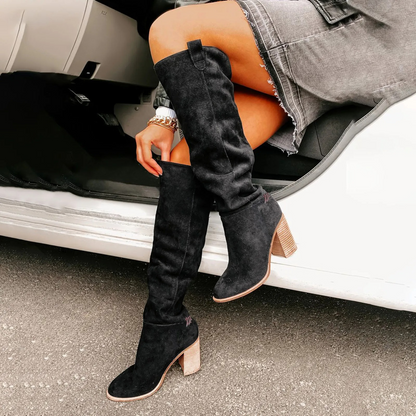 Botas Mujer Terciopelo Alto Cómodo