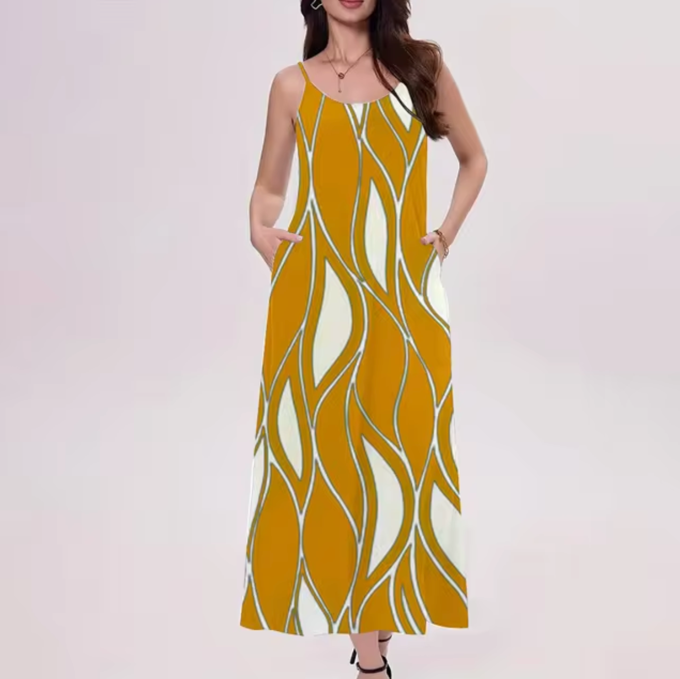 Vestido Estampado Marino Elegante