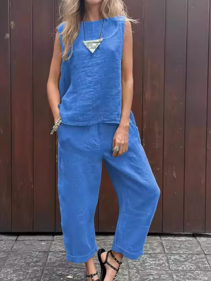 Pantalón y Top de Algodón Cómodes