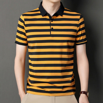 Camisa Polo Estriada Hombre Clásica