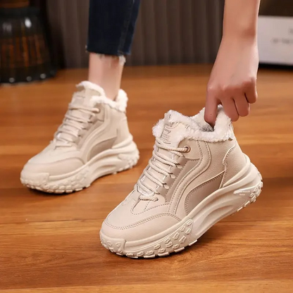 Botas Invierno Mujer Puntera Redonda Cálidas