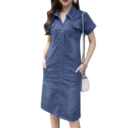 Vestido Jeans Cómodo Diseño Clásico