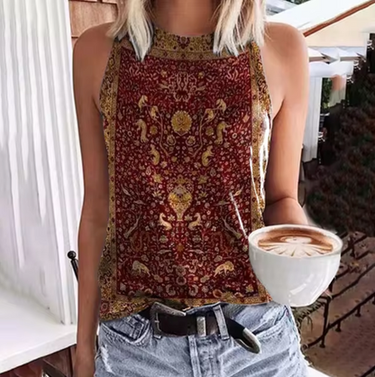 Top Mujer Estampado Floral Colorido