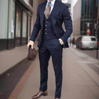 Traje Clásico Tres Piezas Elegante