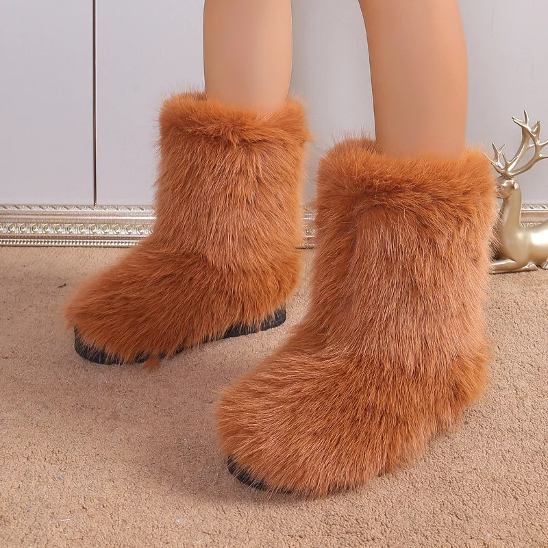 Botas Invierno Piel Imitación Aisladas