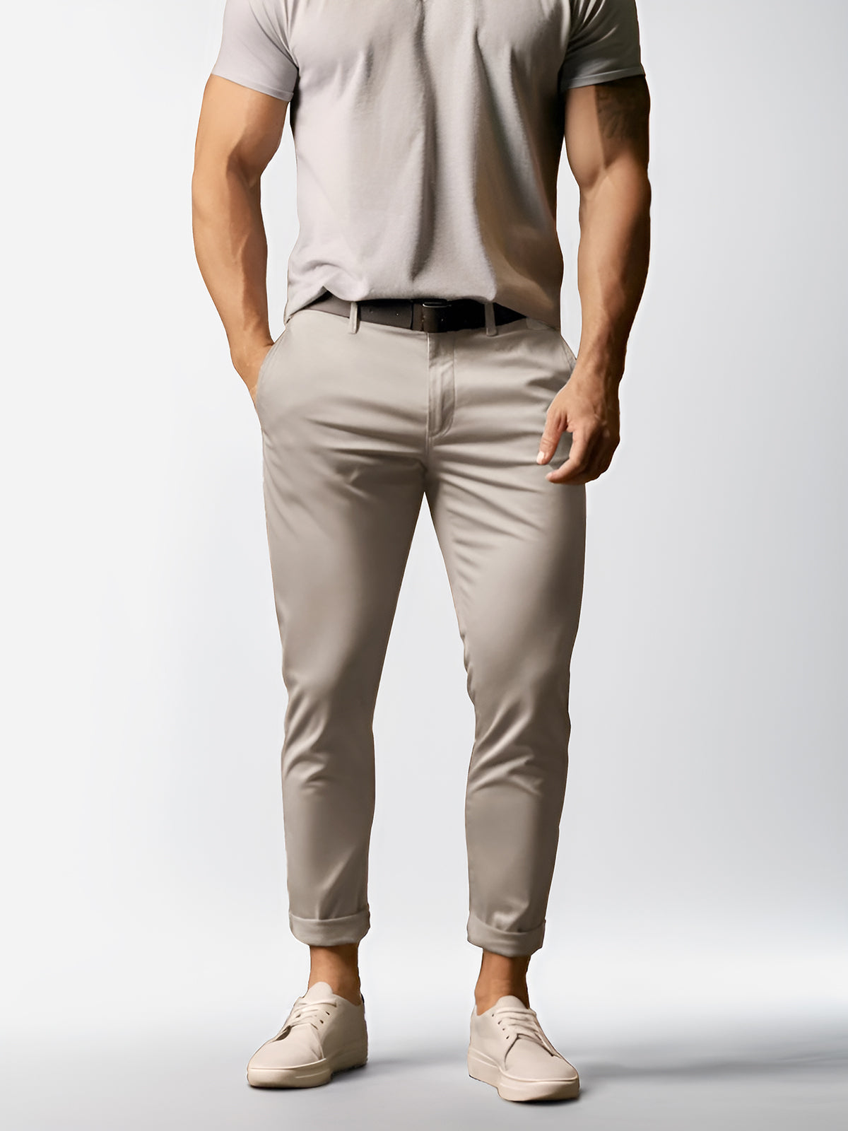 Pantalones chinos elásticos y cómodos de hombre