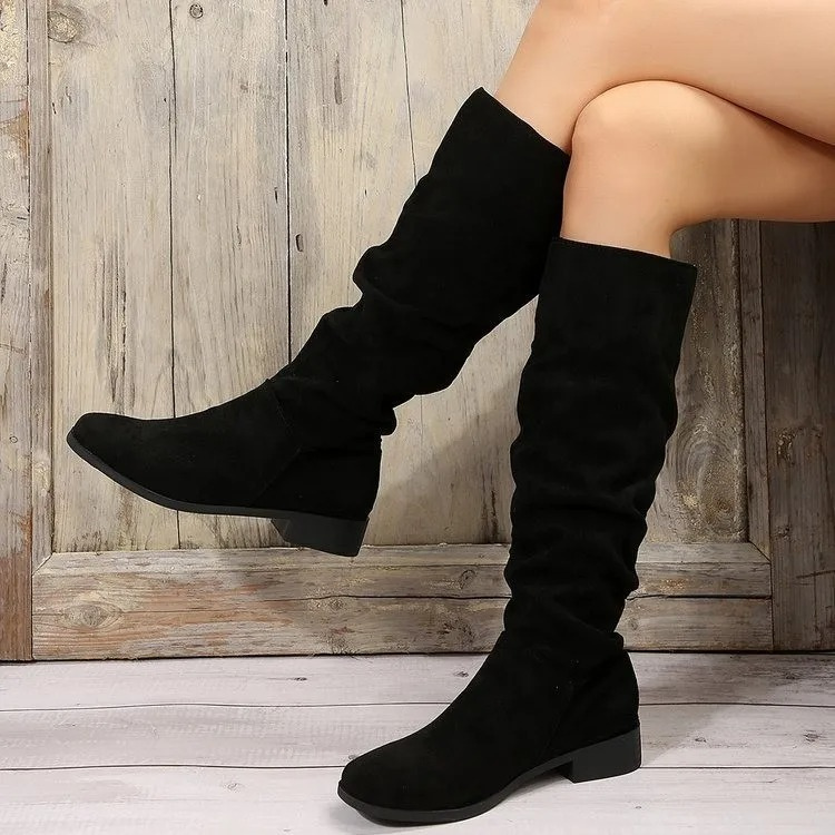 Botas Mujer Altas y Cómodas Punta Redonda