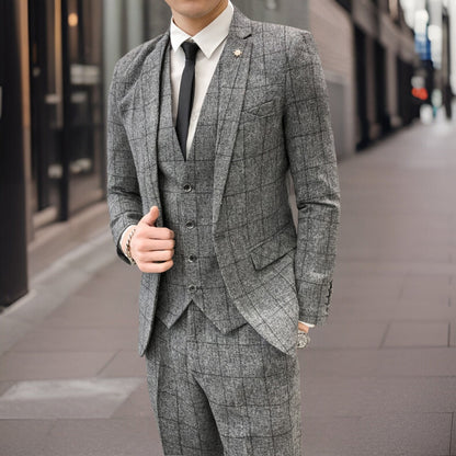 Traje Formal Slim Fit 3 Piezas Elegante