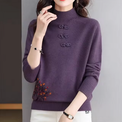 Jersey Cuello Alto Suave Femenino