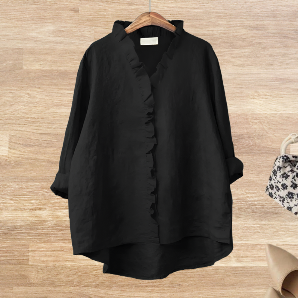 Blusa Ligera con Volantes Femenina LYANA