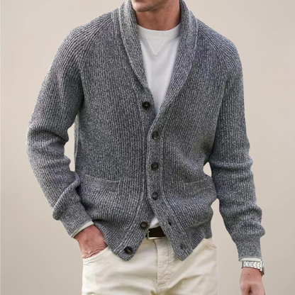 Cárdigan Hombre Primavera Cuello Chal