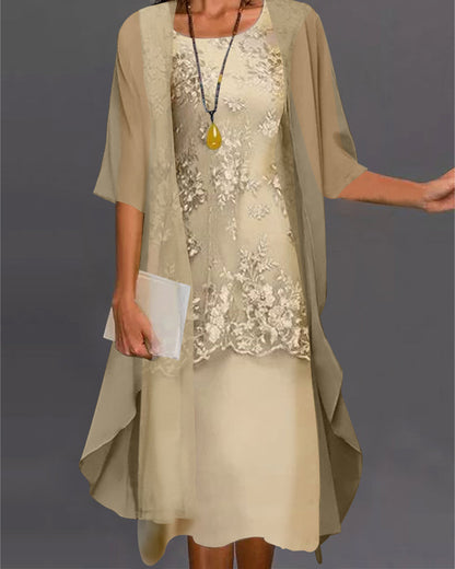 Vestido de fiesta con encaje y tul para invitadas - Vestiria