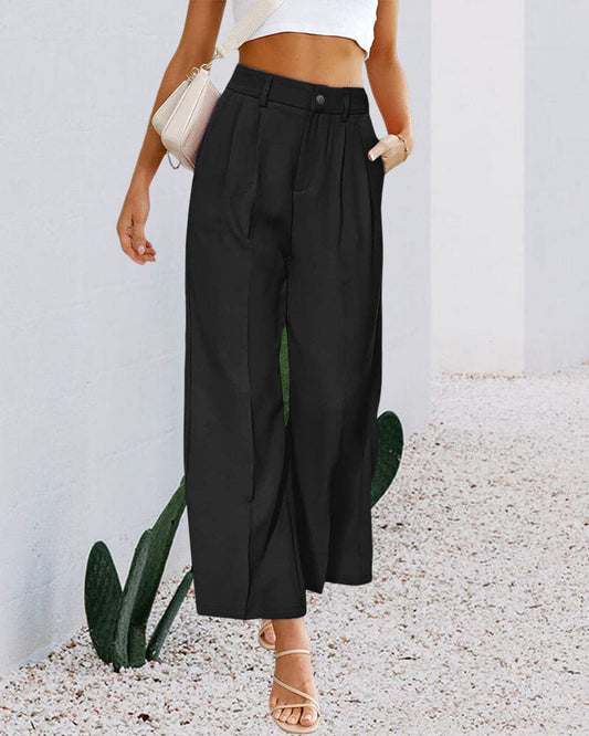 Pantalón Mujer Alto Cintura Ancho - Vestiria