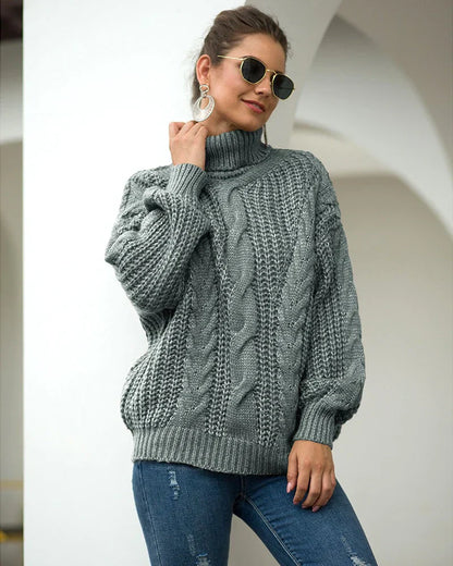 Jersey de Punto Cuello Vuelto Femenino
