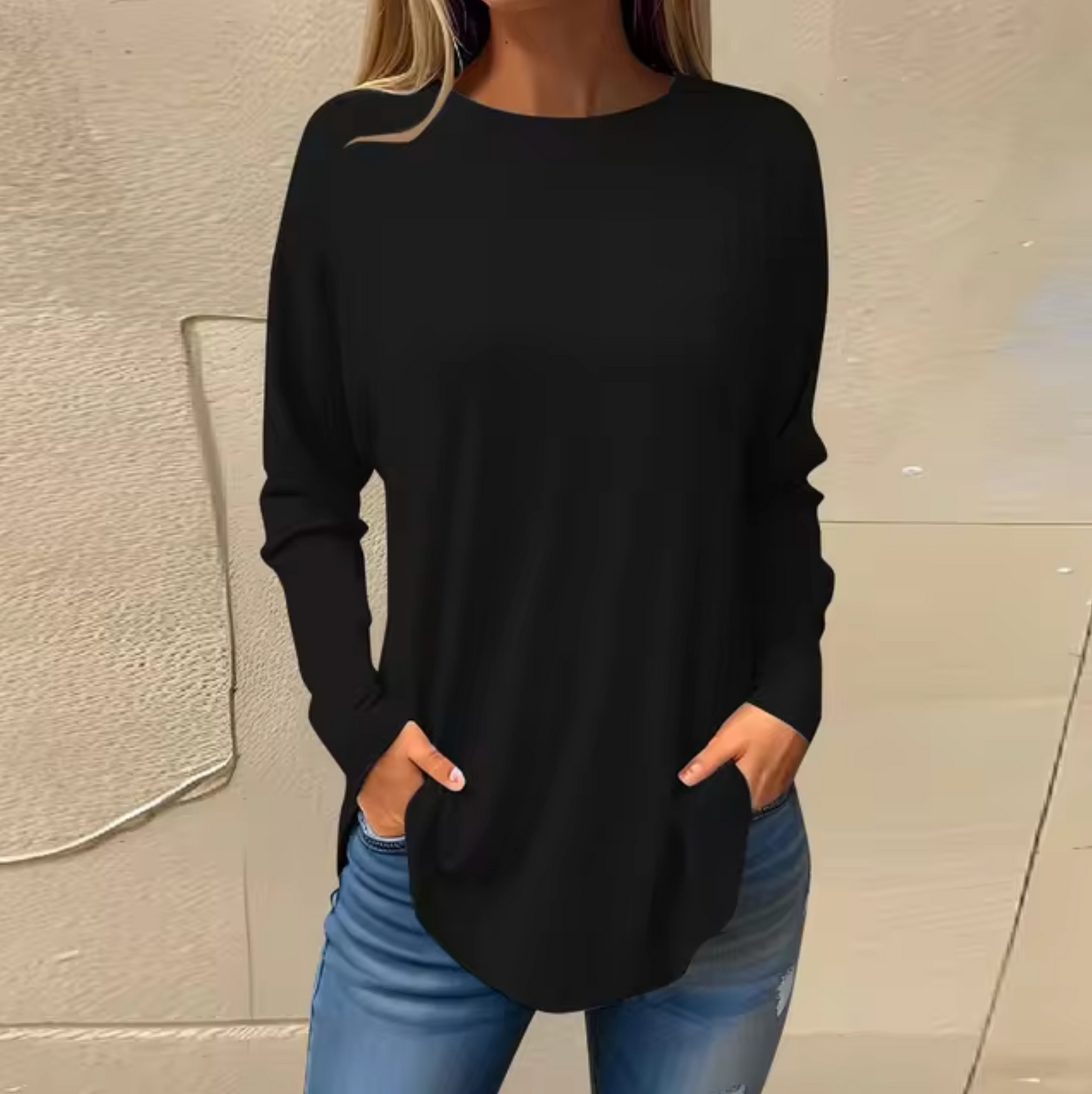 Jersey Cuello Redondo Algodón Suave