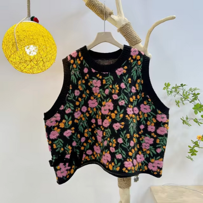 Chaleco Punto Cuello Redondo Mujer