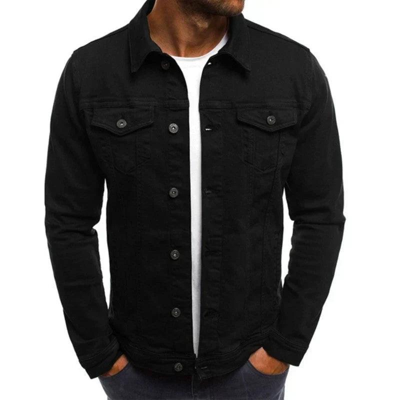 Chaqueta Jeans Hombre Clásica con Bolsillos - Vestiria