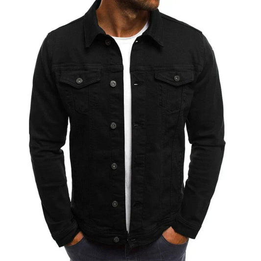 Chaqueta Jeans Hombre Clásica con Bolsillos - Vestiria