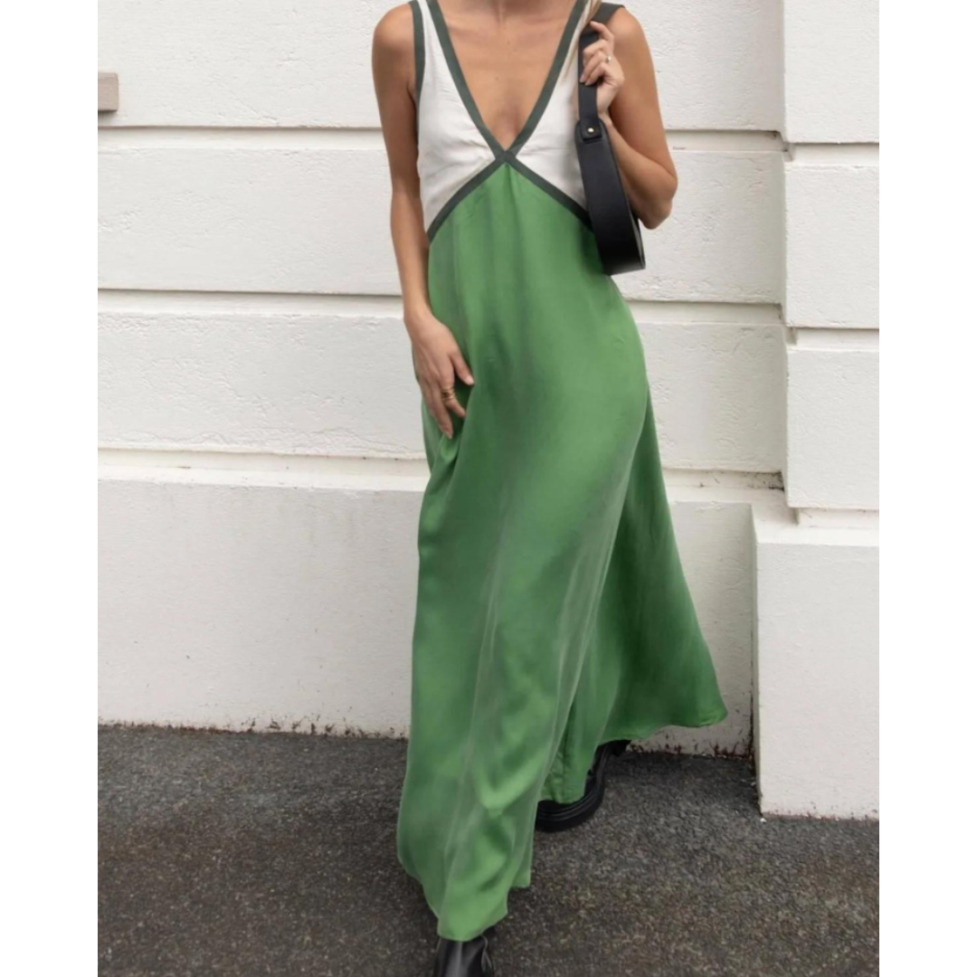 Vestido Elegante Cuello Alto Mujer
