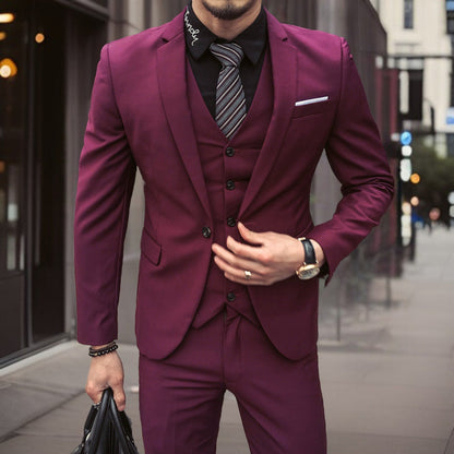 Trajes Slim Clásicos 3 Piezas Elegantes