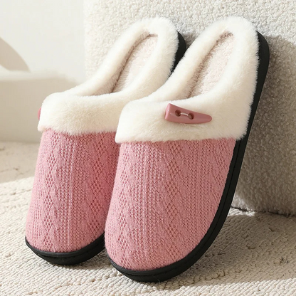 Pantuflas Mujer Plano con Pelo Suave