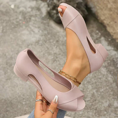 Sandalias de Verano con Tacón Abierto